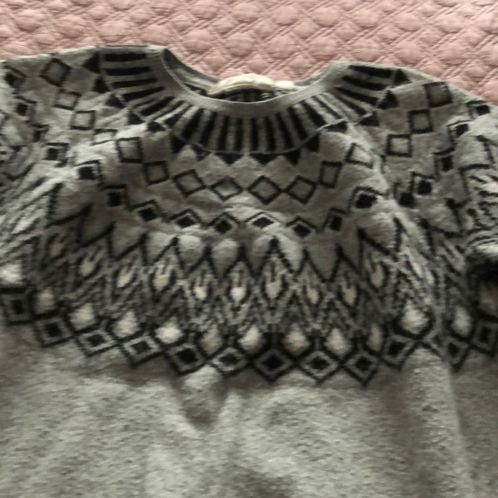H&M L.O.G.G Women’s fair-isle sweater size large